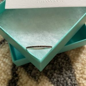 Silpada Black Spinel "Exquisite” Stack Ring Size 8